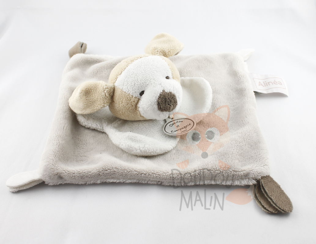  alinéa baby comforter dog grey beige 